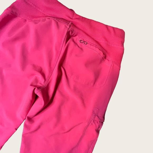 Cherokee Infinity Carmine Pink Scrubs Pants Joggers Women’s XS Petite - Picture 6 of 9